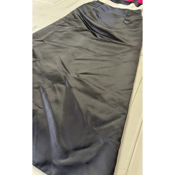 Vintage Jessica Mcclintock For Gunne Sax Dress Black Pink White Satin Size 5 - Picture 2 of 8